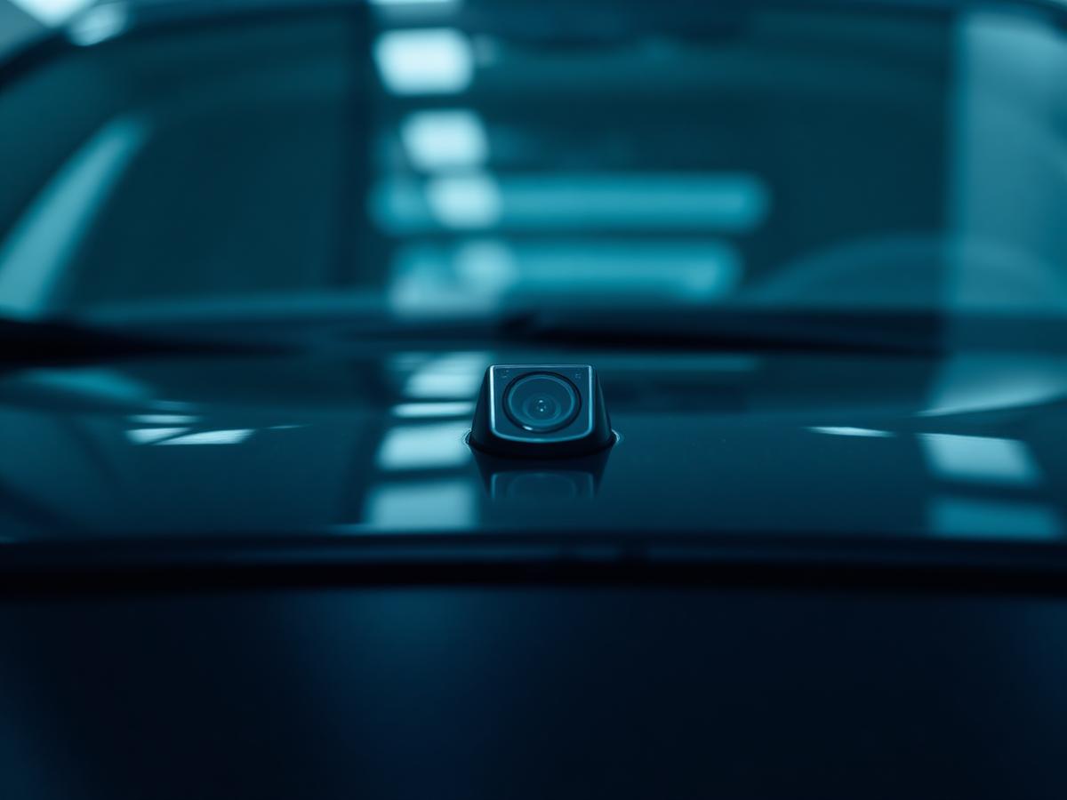 Forward facing camera and radar module behind a windshield